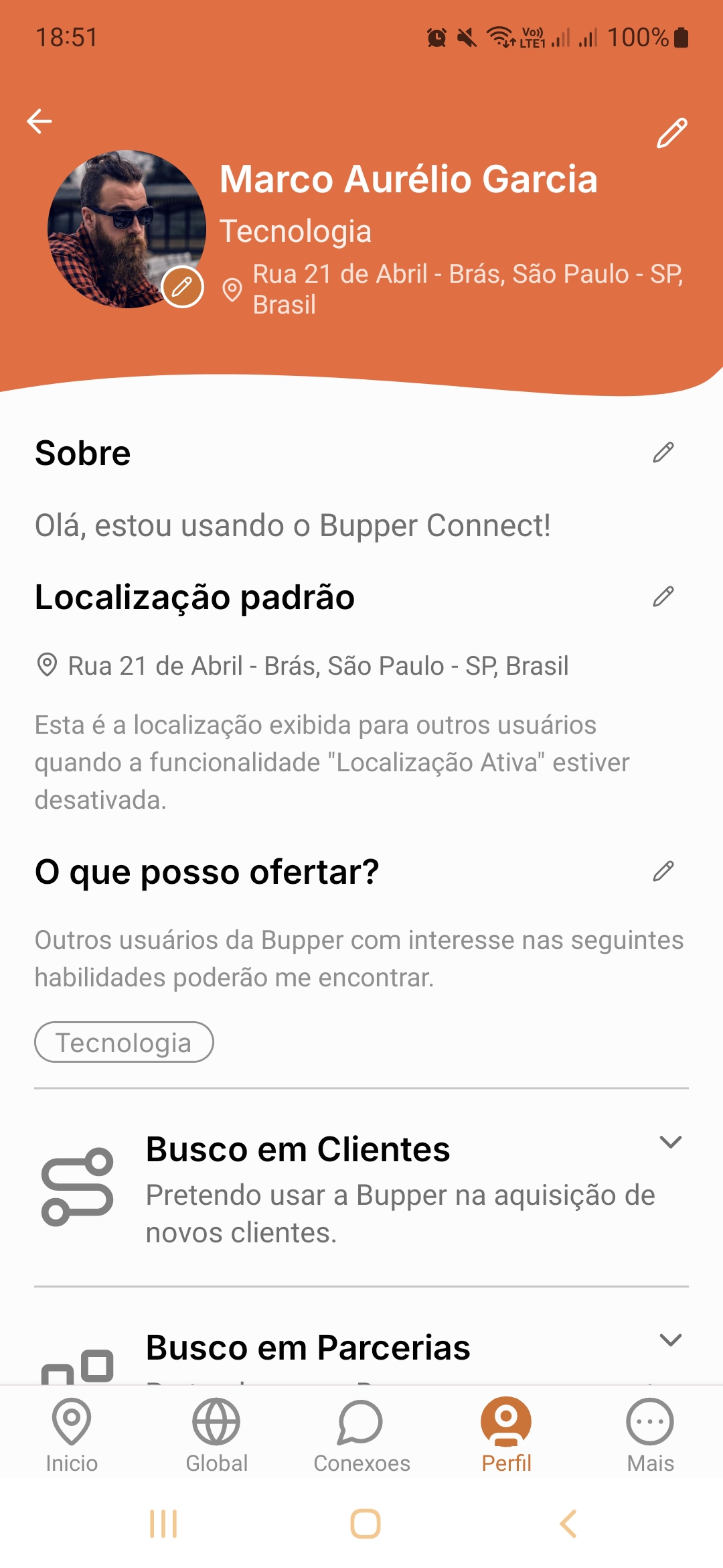 Bupper Connect — perfil